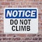 Signmission Do Not Climb, 10 in W x Rectangle, Plastic OS-2PACK-NS-P-710-L-11117 - alternate 2
